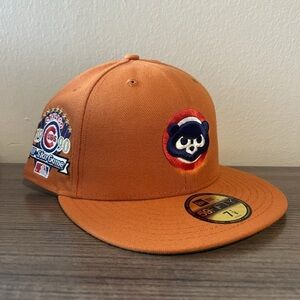 Chicago Cubs 1990 ASG Patch Tennessee Orange Fitted Hat 7 1/8 New Era 59FIFTY
